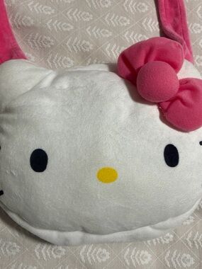 Hello Kitty Style White & Pink Plush Kids Shoulder Bag